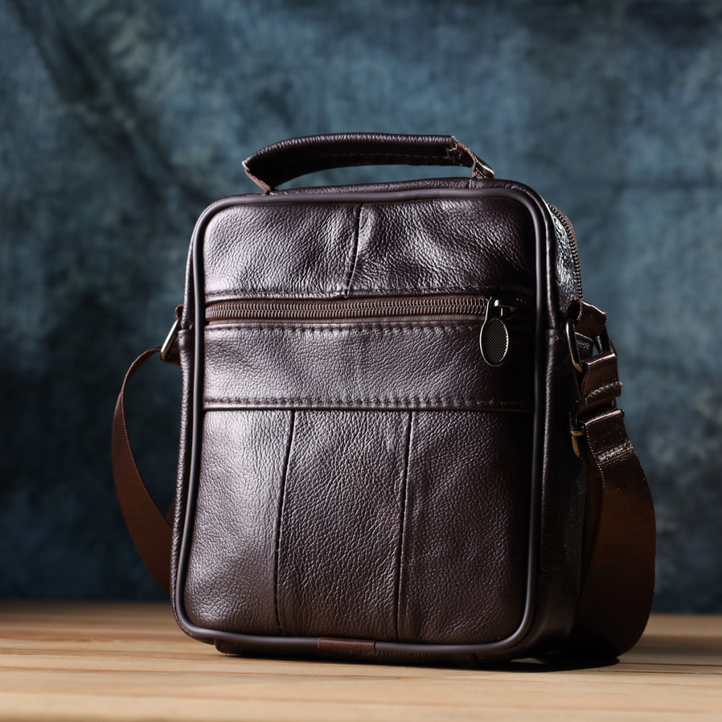 Сумка Vintage З натуральної шкіри Коричнева (22865) - зображення 10