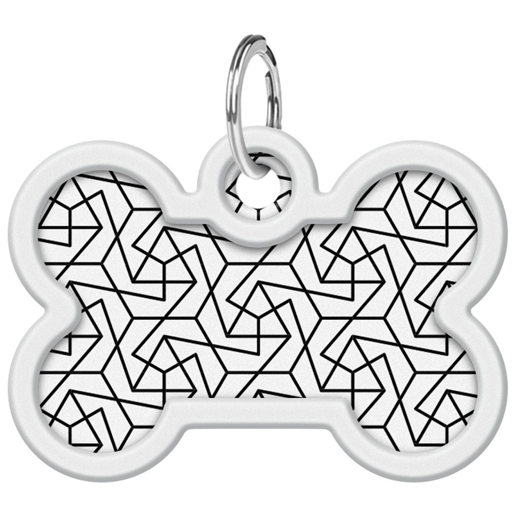 Адресник для тварин WAUDOG Smart ID з QR паспортом "Геометрія", кістка 40х28 мм (0640-0202) - изображение 2