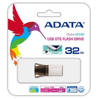 USB флеш накопичувач ADATA 32GB UC330 Black USB 2.0 OTG (AUC330-32G-RBK) - зображення 6