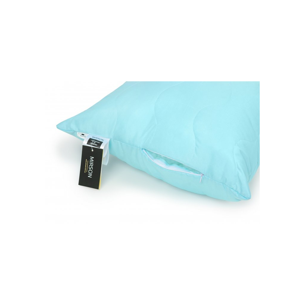 Ковдра MirSon Набір вовняний №1676 Eco Light Blue Ковдра 155х215 + подушка (2200002656641) - зображення 6