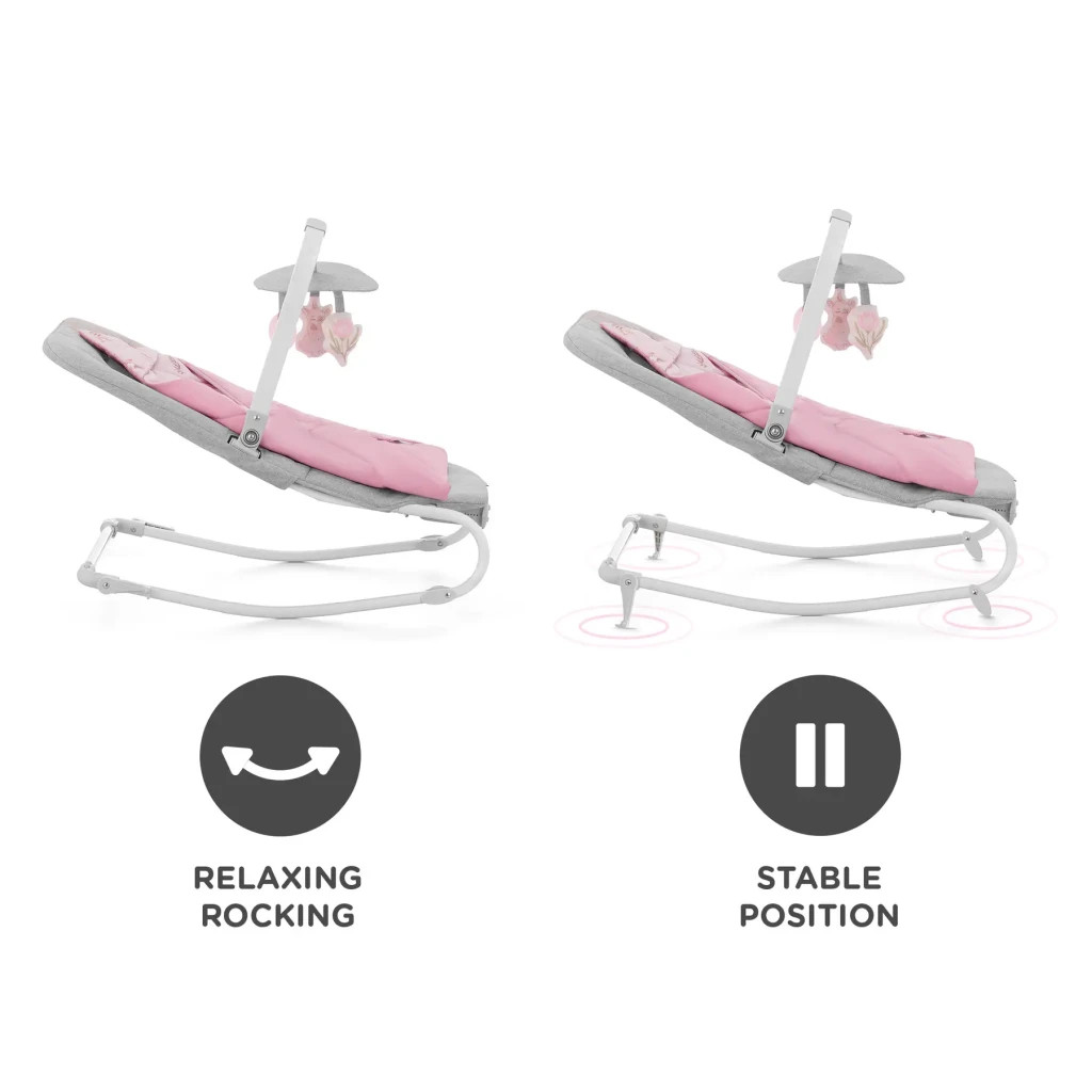 Крісло-гойдалка Kinderkraft шезлонг Felio 2 Peony Rose (5902533921096) - зображення 6