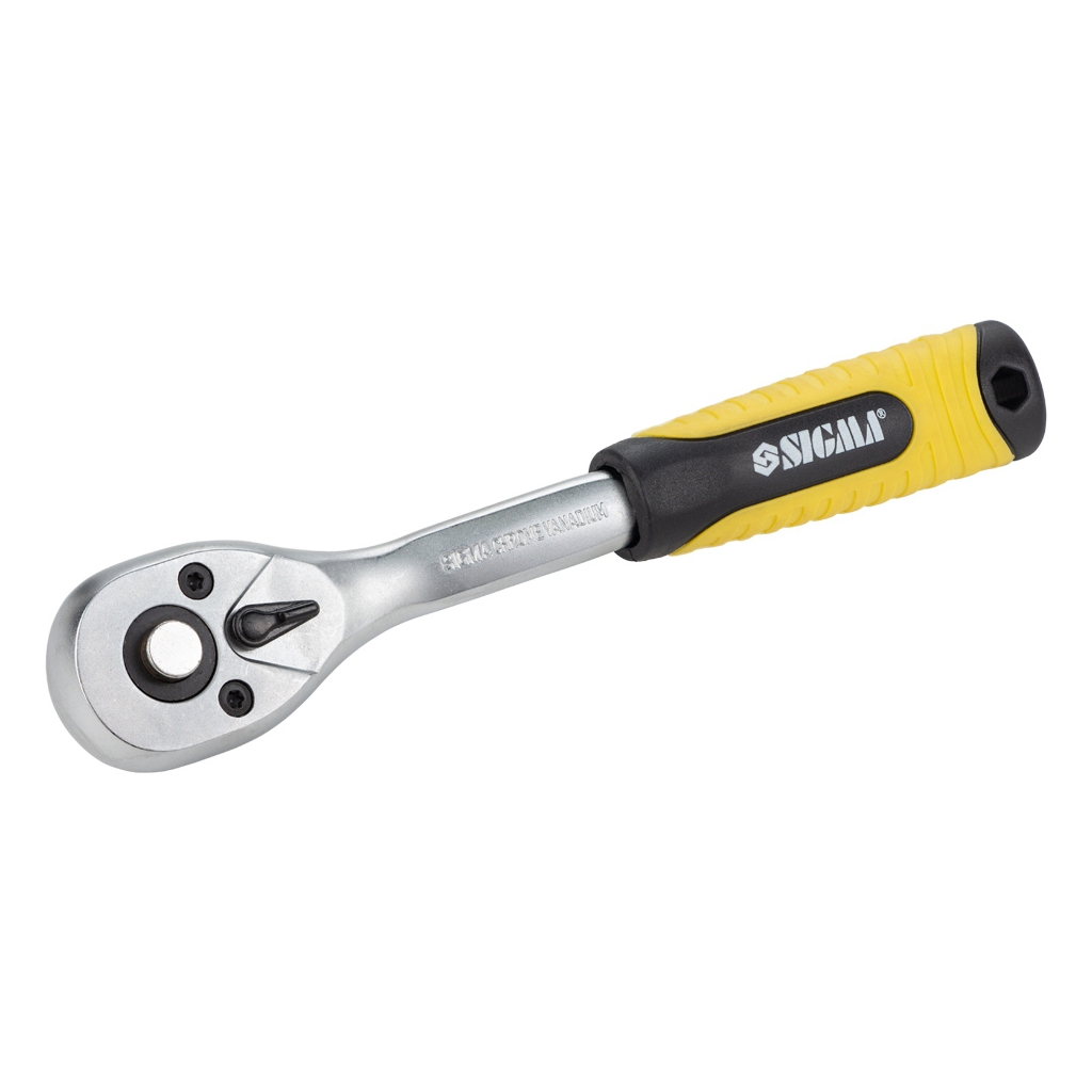 Тріскачка Sigma із вигнутою ручкою 1/4" 150мм 72T CrV (6050071) - изображение 3