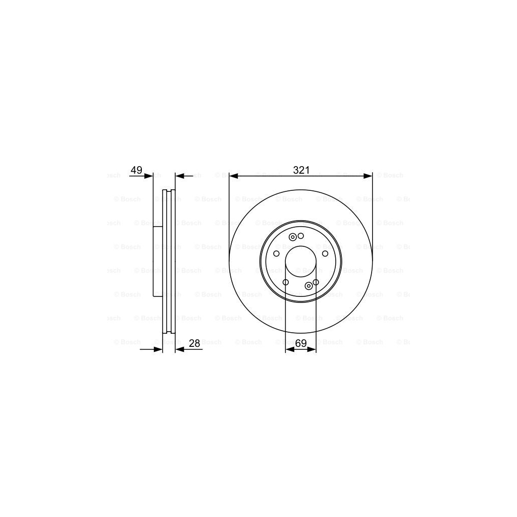 Гальмівний диск Bosch 0 986 479 536 - зображення 5