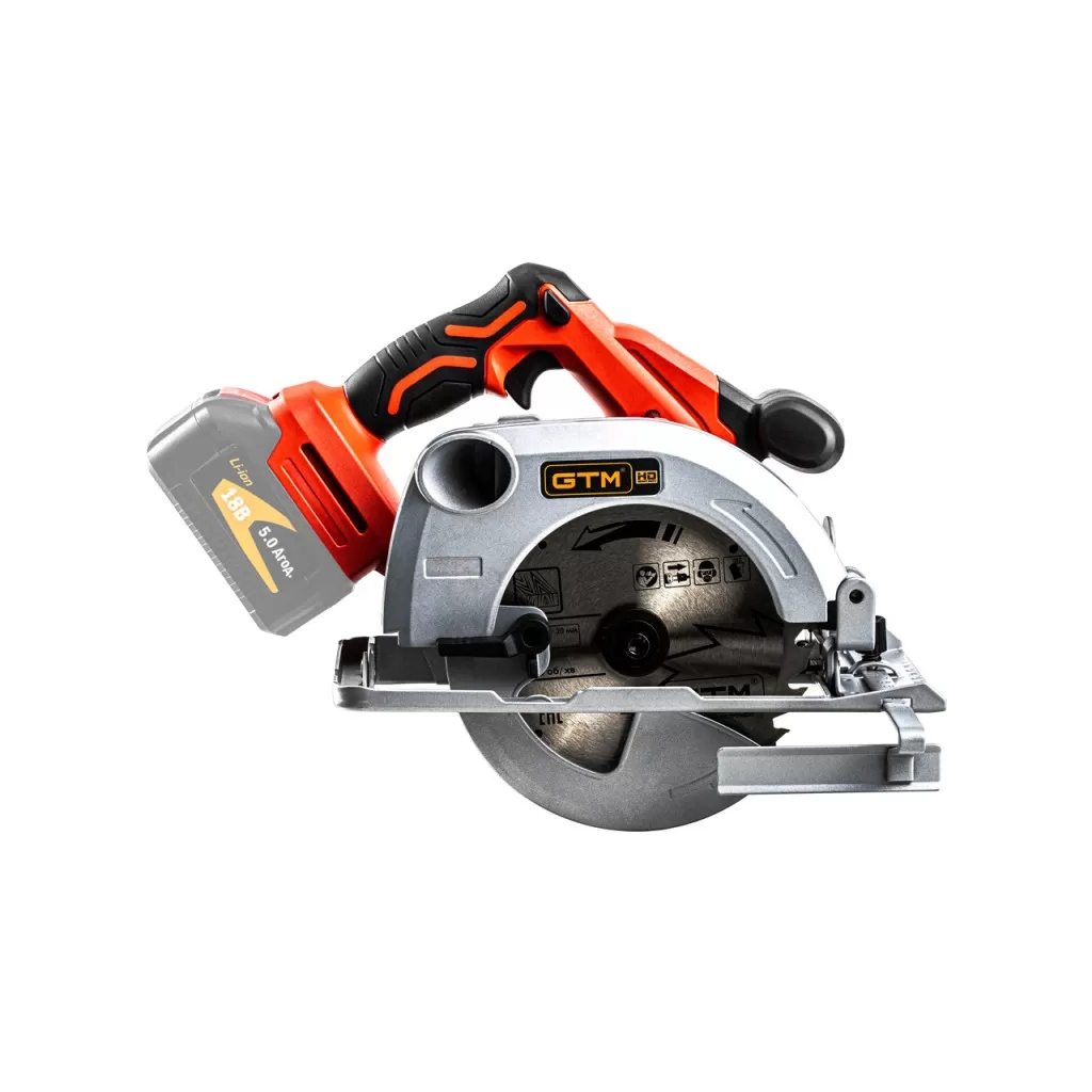 Дискова пила GTM циркулярна CS18/165BL 18В, 165*20мм, 5000об/хв (без АКБ та ЗП) (CS18/165BL) - зображення 2