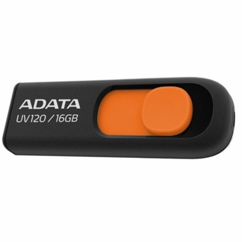 USB флеш накопичувач ADATA 16Gb UV120 black-orange (AUV120-16G-RBO) - зображення 1