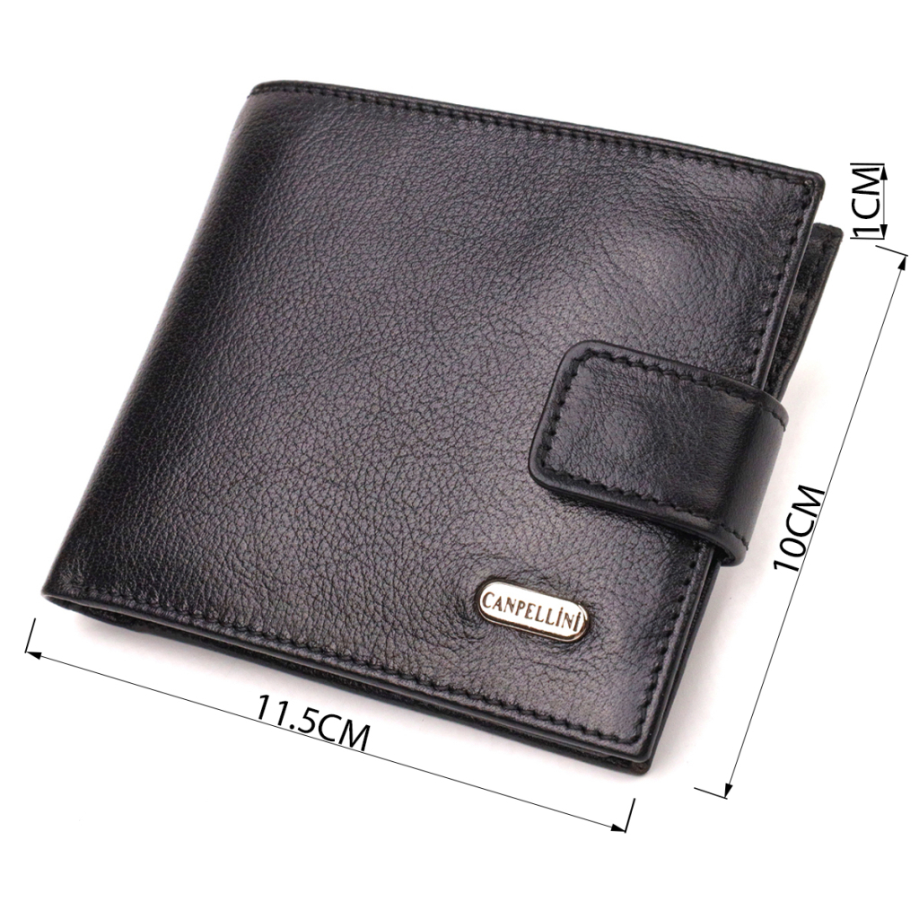 Гаманець Canpellini З натуральної шкіри Чорний (21772) - зображення 3