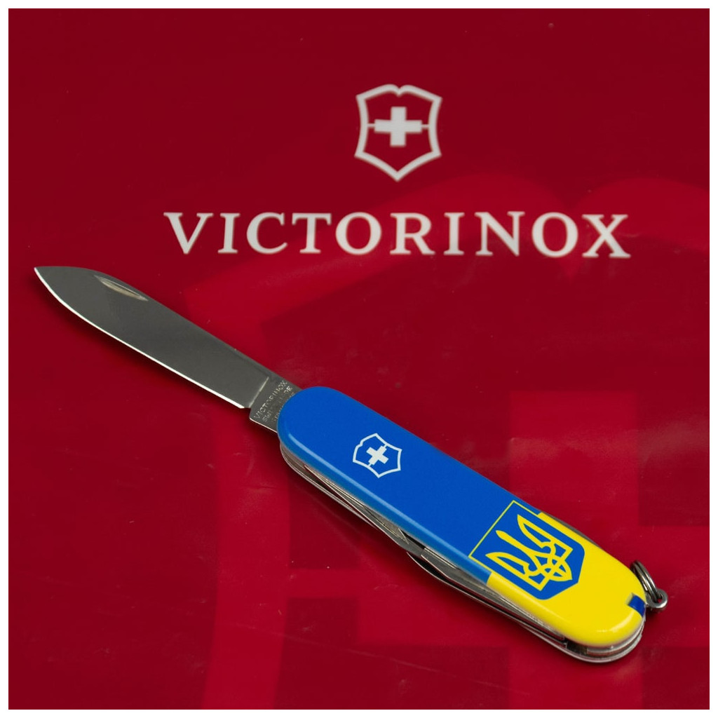 Ніж Victorinox Spartan Ukraine 91 мм Герб на прапорі вертикальний (1.3603.7_T3030p) - зображення 5