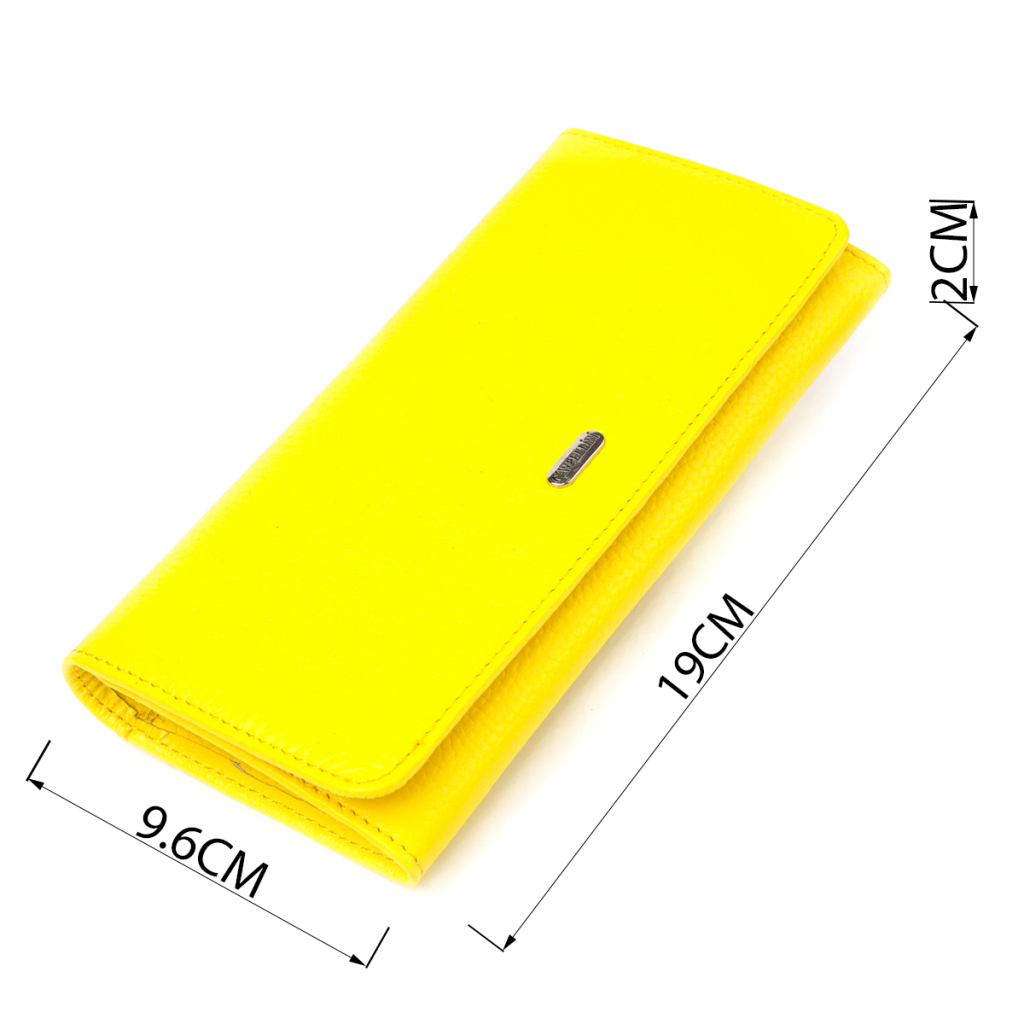 Гаманець Canpellini З натуральної шкіри флотар Лимонний (21612) - зображення 3