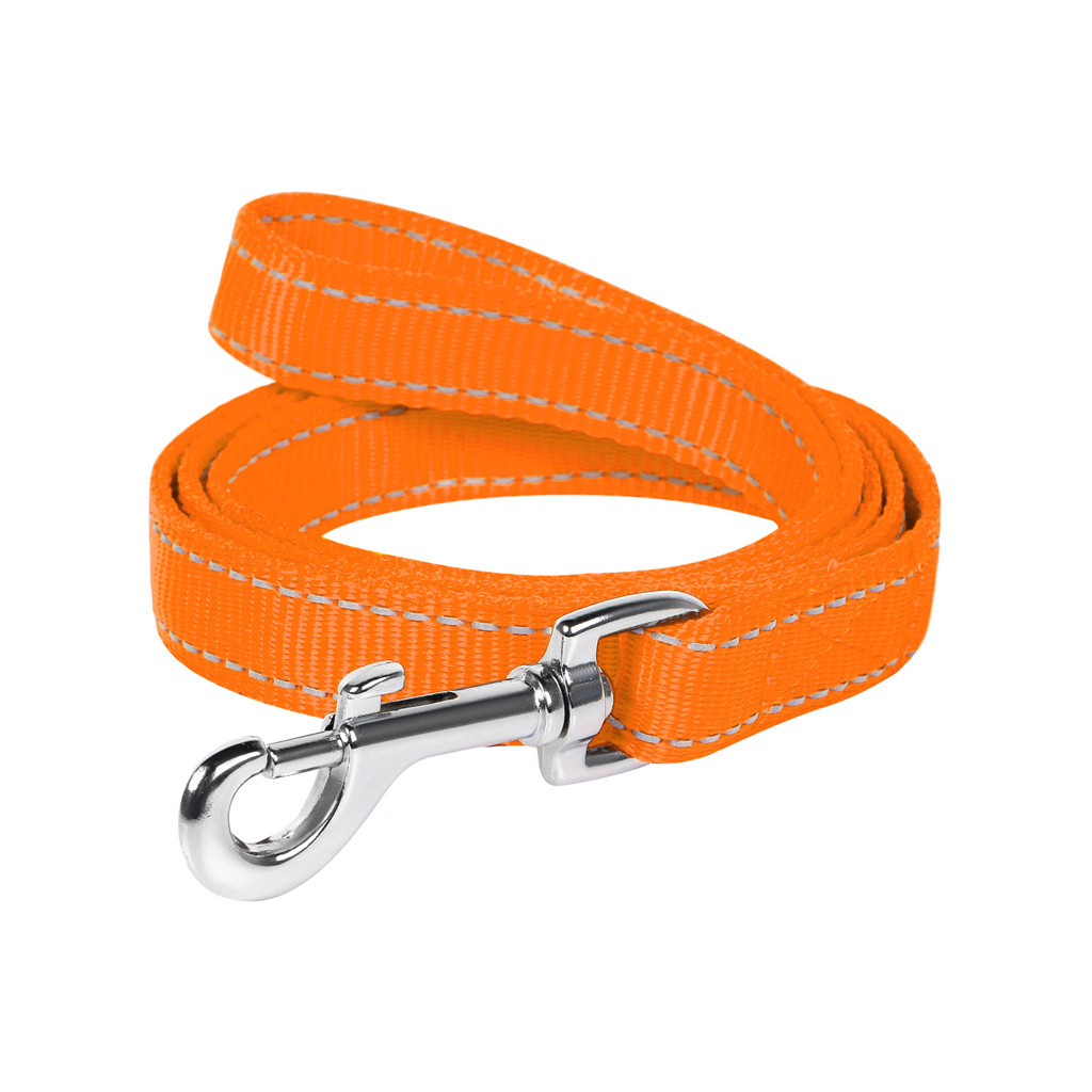Повідець для собак Dog Extreme з нейлону подвійний Ш 25 мм Д 122 см помаранчевий (42994) - зображення 2