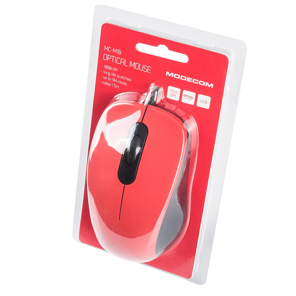 Мишка Modecom MC-M10 USB Red (M-MC-0M10-500) - зображення 6