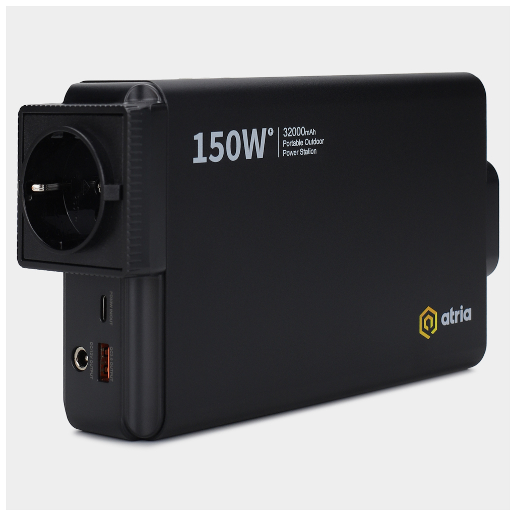 Батарея універсальна Atria 32000mAh PD/30W, QC/8W, DC:12-16.8V, 230V:150W (OPS-151) - изображение 8