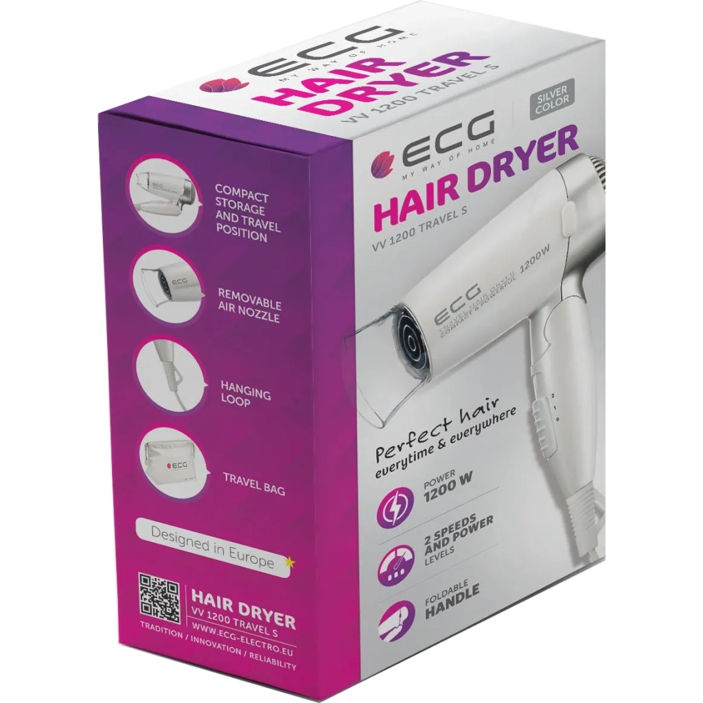 Фен ECG VV 1200 travel S - зображення 9