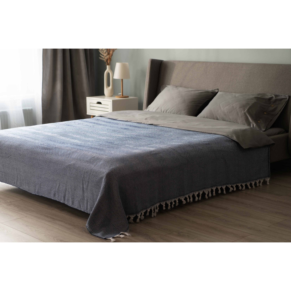 Плед Ardesto Summer 100% бавовна, синій 190х220 см (ART0920SB) - зображення 2