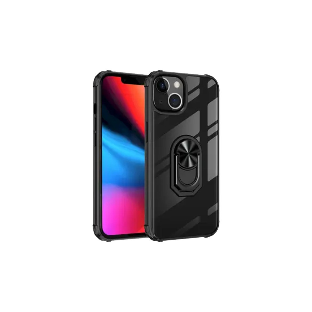 Чохол до мобільного телефона Drobak Magnetic Ring Case with Airbag Apple iPhone 11 Pro Black (707013) - зображення 1