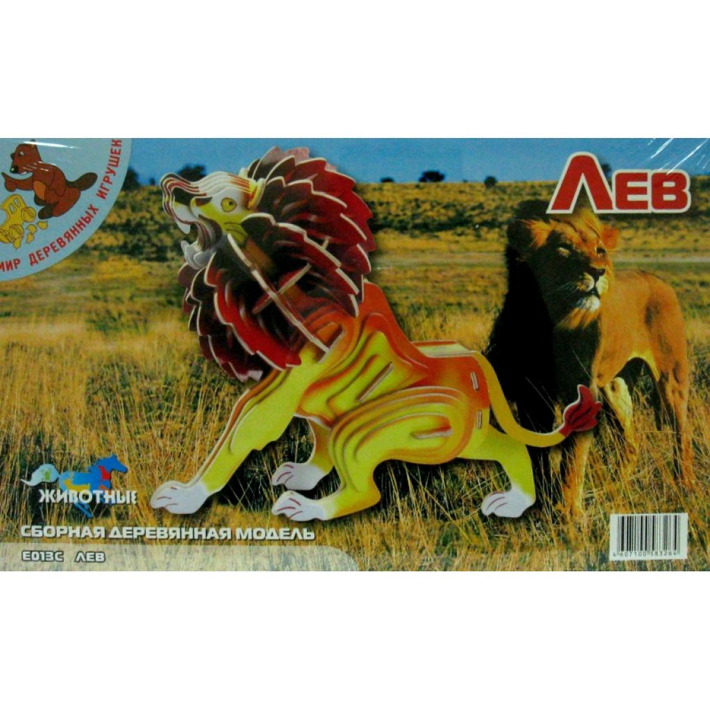 Збірна модель Мир деревянных игрушек Лев (Е013с) - зображення 1