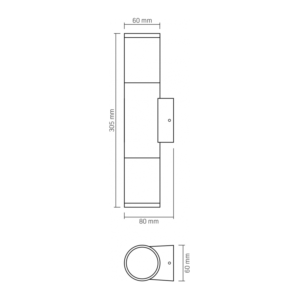 Світильник Videx архітектурний IP54 2xGU10 (VL-AR092B) - picture 6