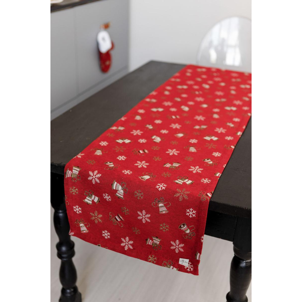 Доріжка на стіл Прованс Дзвіночки на червоному 40 х 140 см (036822) - зображення 2