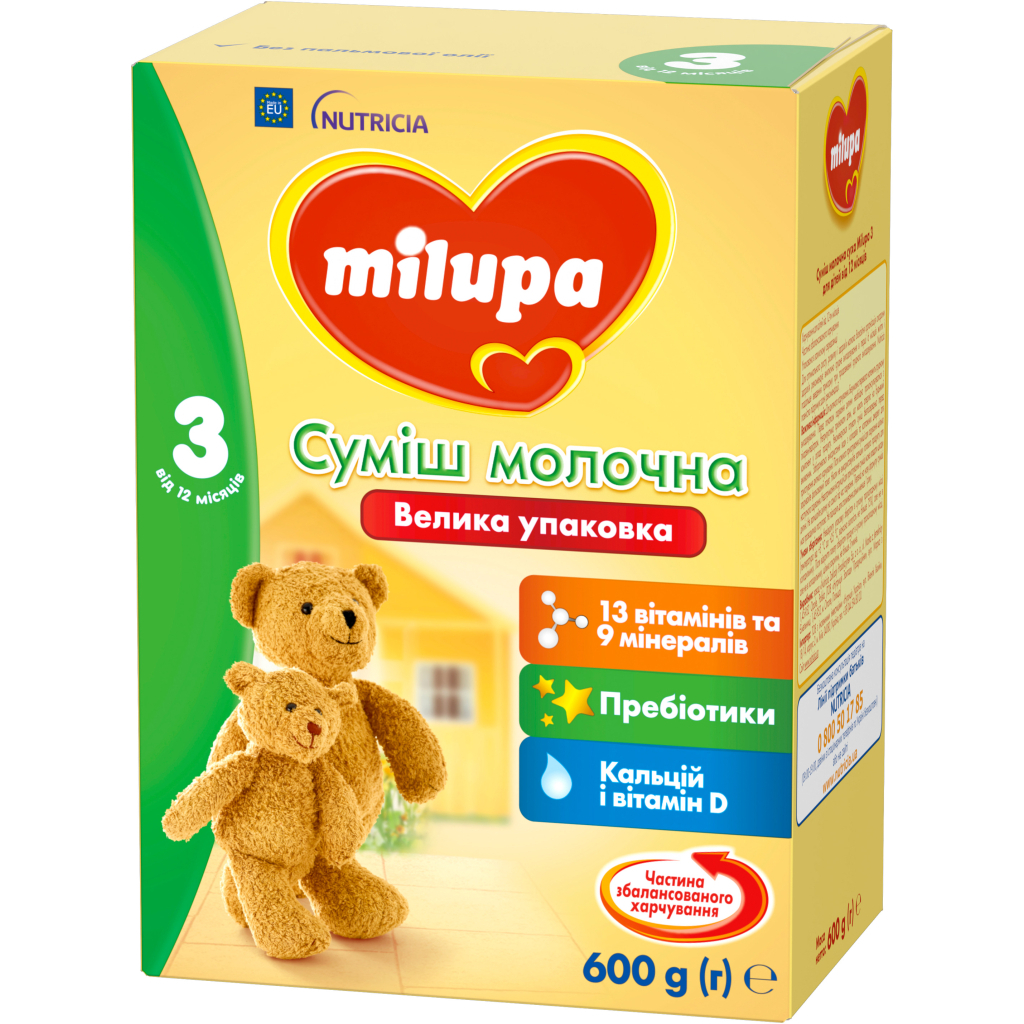 Дитяча суміш Milupa 3 Дитяче молочко 600 гр (5900852025532) - зображення 3