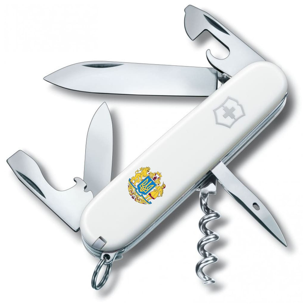 Ніж Victorinox Spartan Ukraine White "Великий Герб України" (1.3603.7_T0400u) - зображення 1