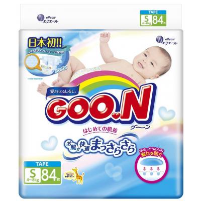 Підгузки GOO.N для дітей 4-8 кг (S, унісекс, 84 шт) (853074) - зображення 1