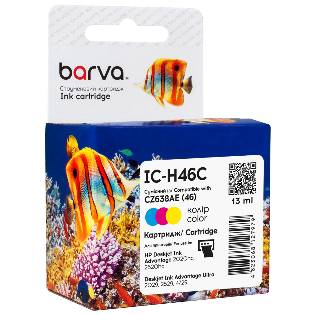 Картридж Barva HP 46 color/CZ638AE),13 мл (IC-H46C) - зображення 1