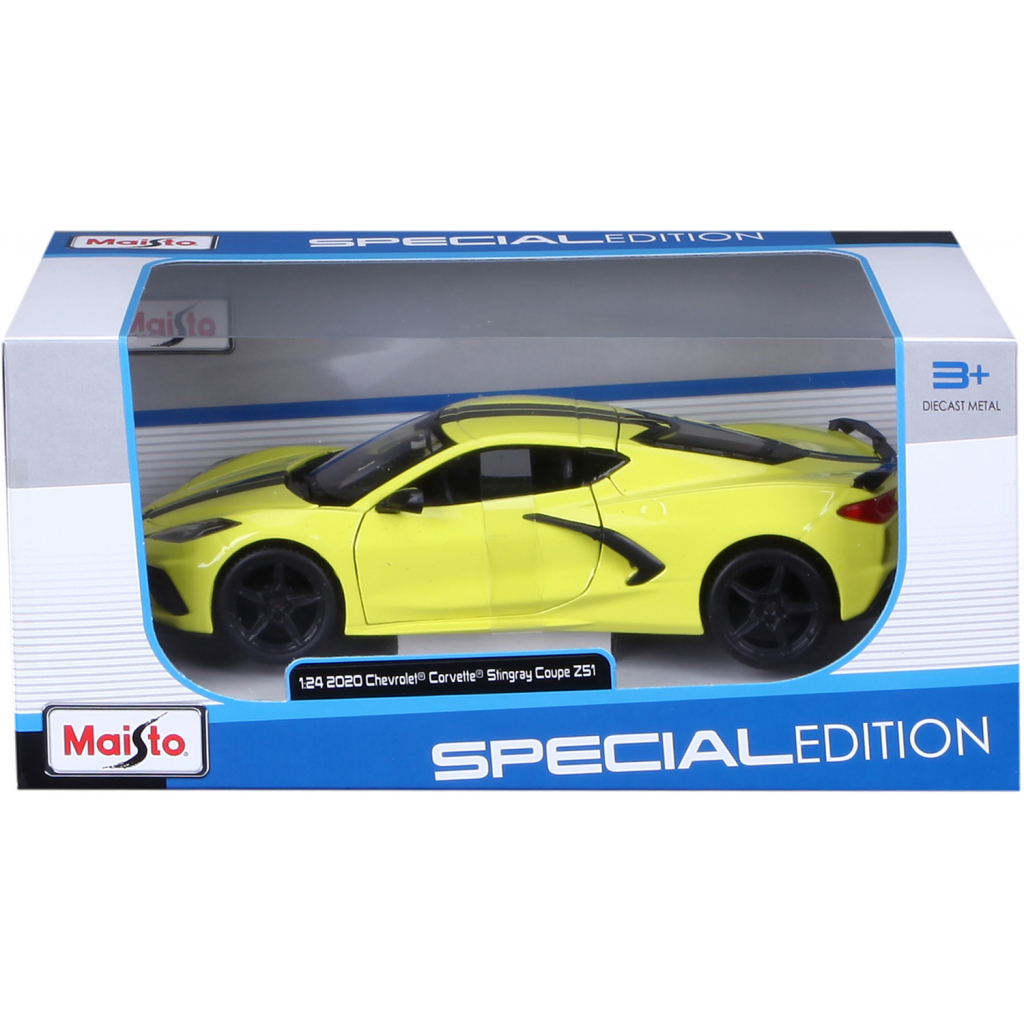 Машина Maisto 2020 Chevrolet Corvette C8 жовтий 124 (31527 yellow) - зображення 2