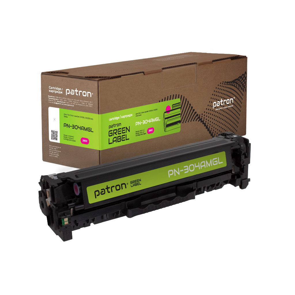 Картридж Patron HP 304A (CC533A) Green Label, magenta (PN-304AMGL) - изображение 1