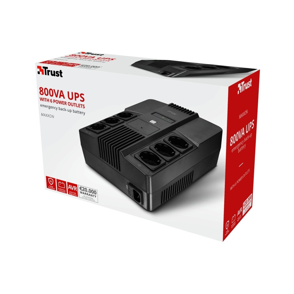 Пристрій безперебійного живлення Trust Maxxon 800VA UPS (23326_TRUST) - зображення 4