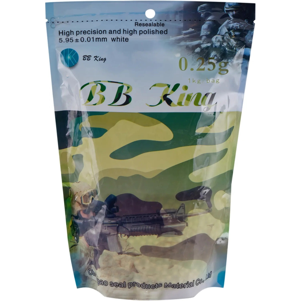 Страйкбольні кульки BB King Normal 6мм 0,25г 1кг/уп (1401.00.02) - зображення 1