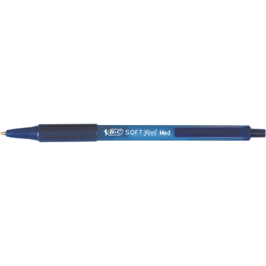 Ручка кулькова Bic Soft Feel Clic Grip, синя, 3шт в блістері (bc837396) - зображення 1