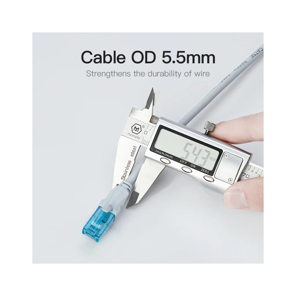 Патч-корд 3м, RJ-45 cat 5e UTP blue Vention (VAP-A10-S300) - зображення 9