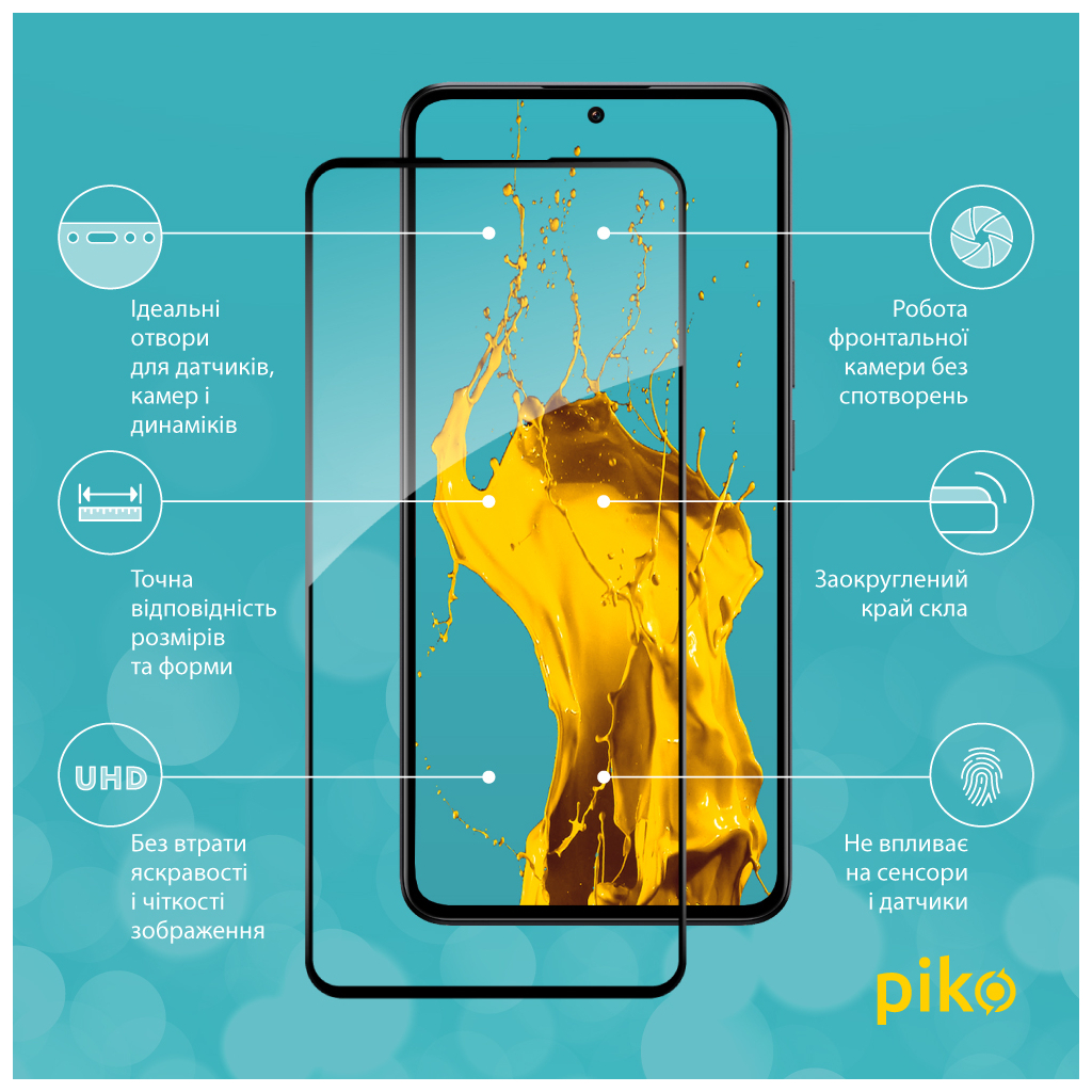 Скло захисне Piko Full Glue Xiaomi 13T Pro Black (1283126582639) - зображення 2