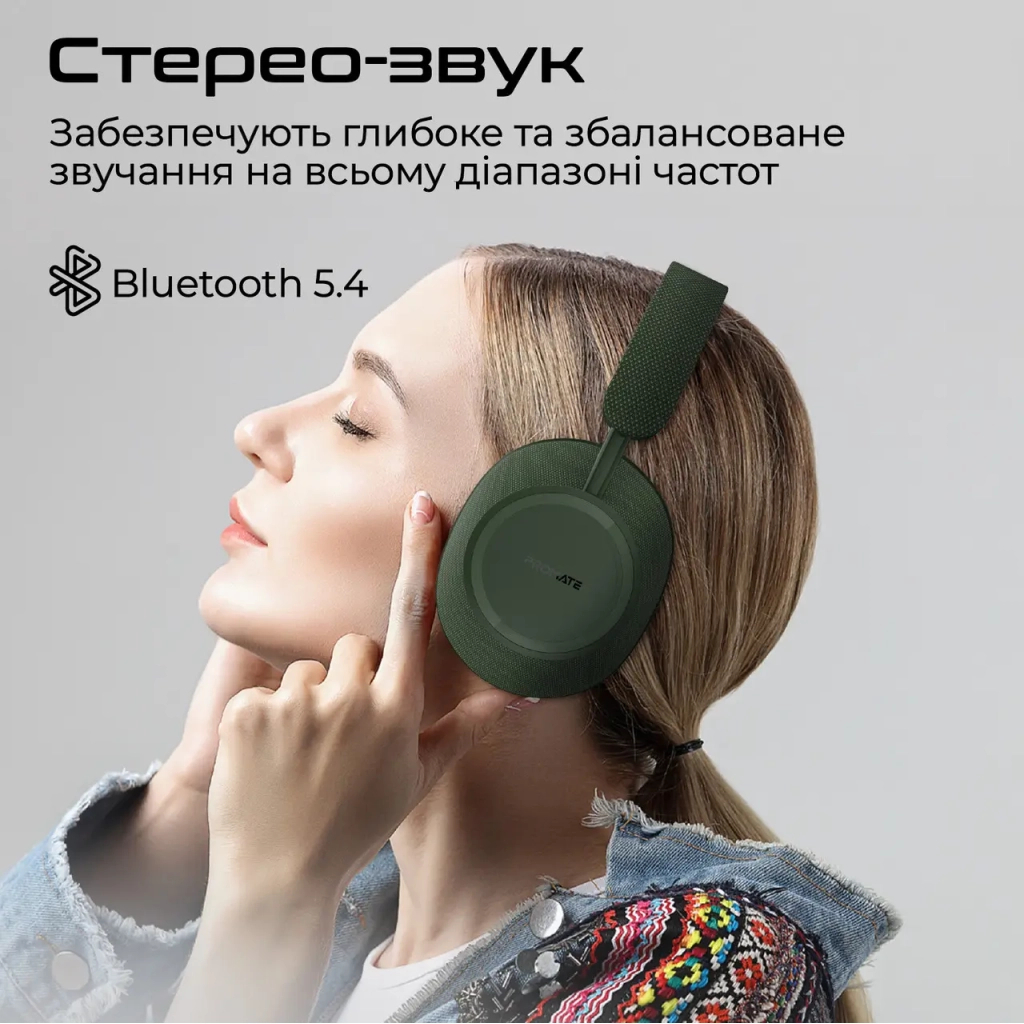 Навушники Promate Takt Midnight Green (takt.midnightgreen) - зображення 3
