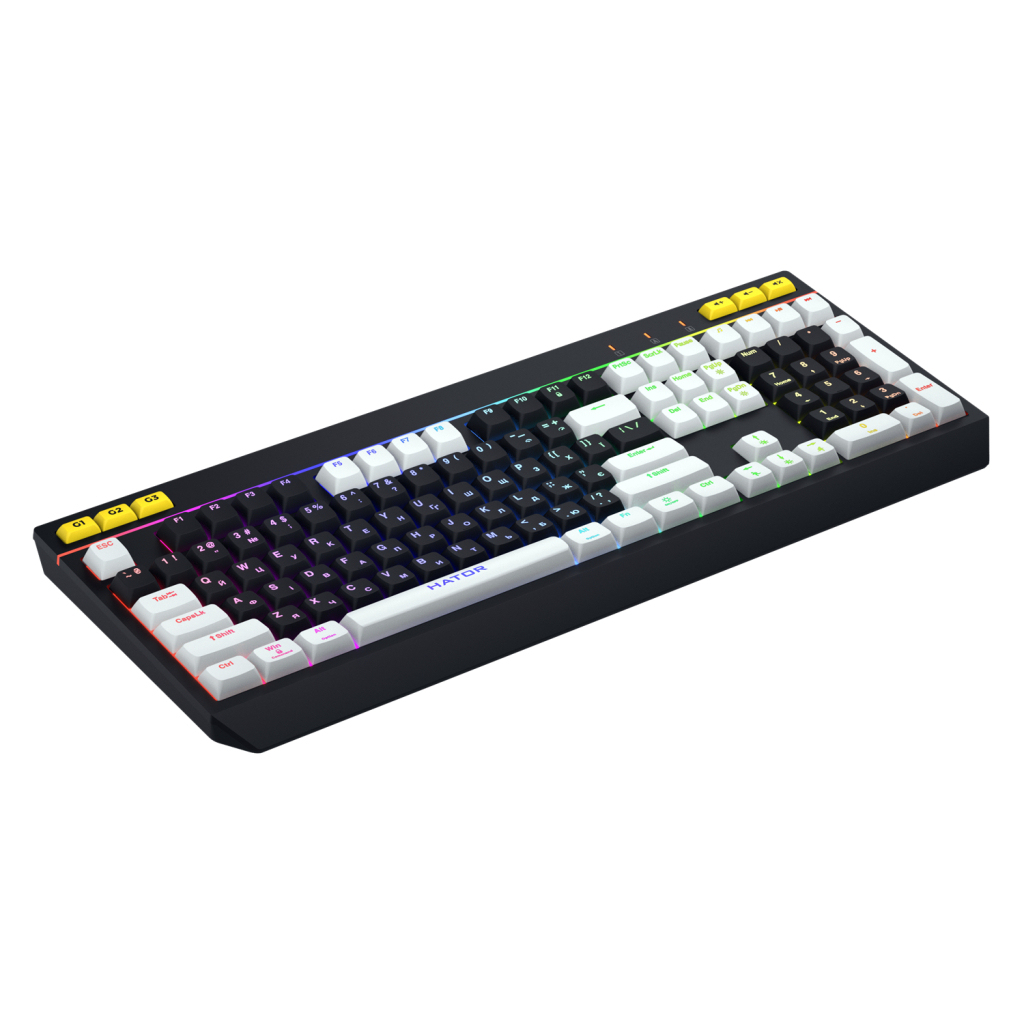 Клавіатура Hator Icefall USB Black/White (HTK400UA) - зображення 3