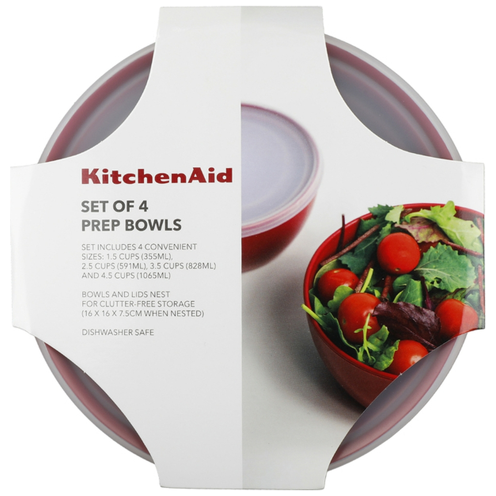Миска KitchenAid Universal, з кришками, набір 4 шт, червоний (KQG176OSERE) - зображення 5