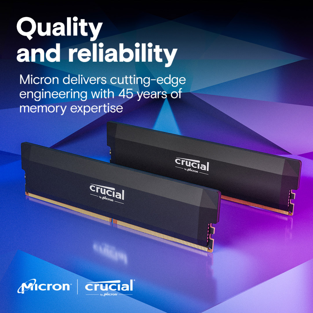 Модуль пам'яті для комп'ютера DDR5 64GB (2x32GB) 6400 MHz Micron (CP2K32G64C40U5B) - зображення 7