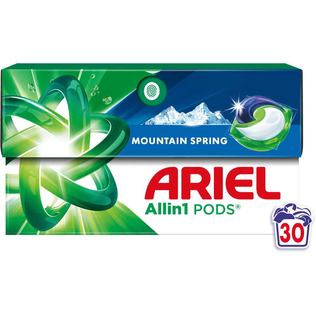 Капсули для прання Ariel Pods All-in-1 Гірське джерело 30 шт. (8700216765480) - изображение 2