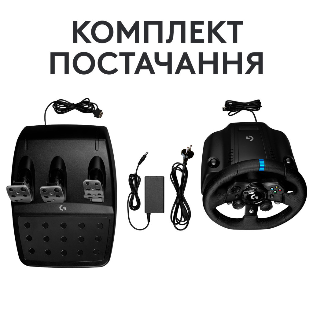 Кермо Logitech G923 Racing Wheel and Pedals for Xbox One and PC Black (941-000158) - зображення 10