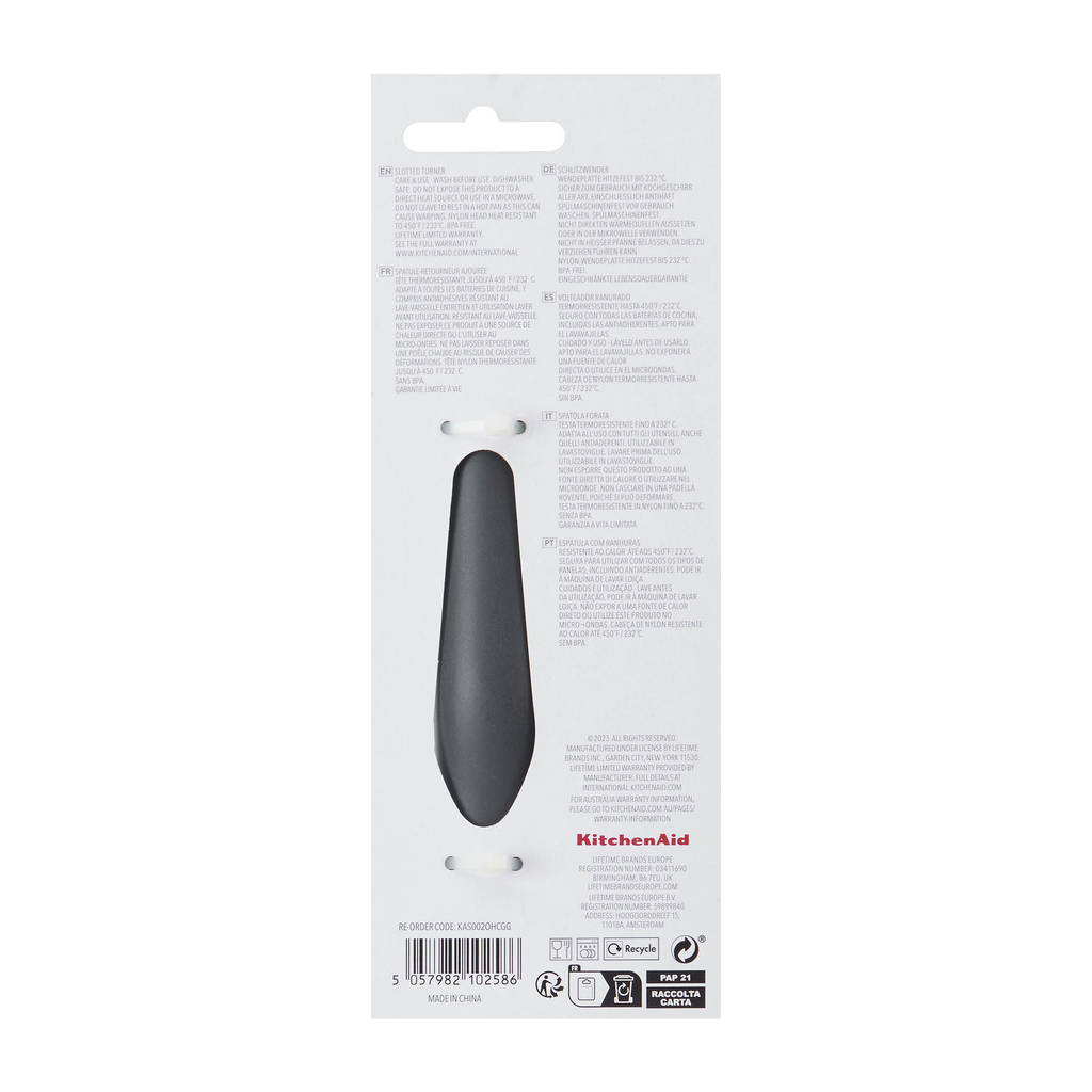 Лопатка кухонна KitchenAid Coreline з прорізами, 34,3 см, сірий (KAS002OHCGG) - зображення 3