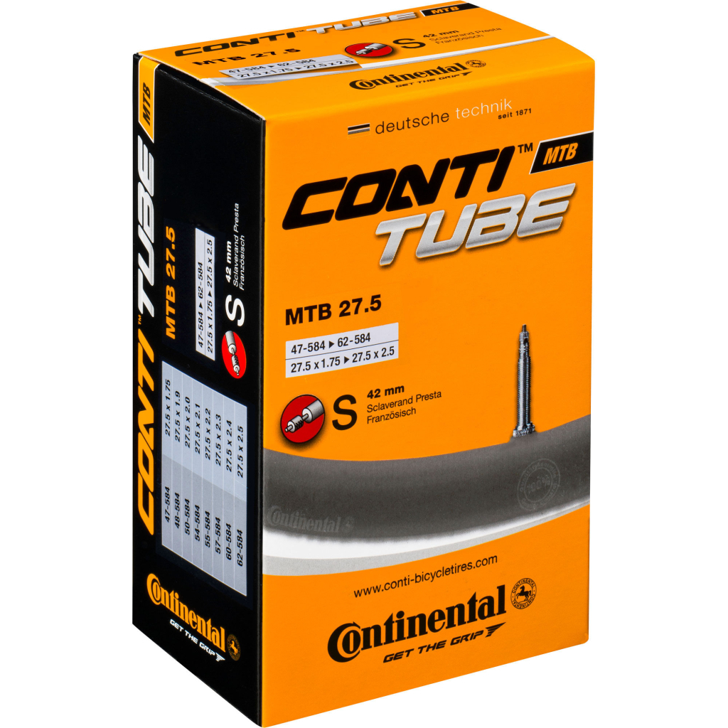 Велосипедна камера Continental MTB 27.5" 47-584->62-584 S42 230 г (182311) - зображення 1