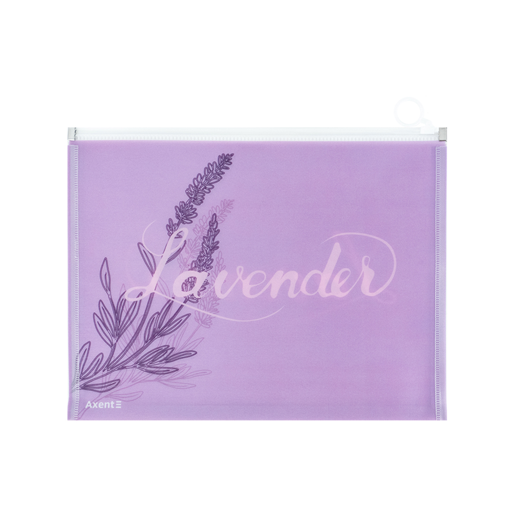 Папка на блискавці Axent zip-lock А4+ Lavender-1 (1497-36-A) - зображення 2