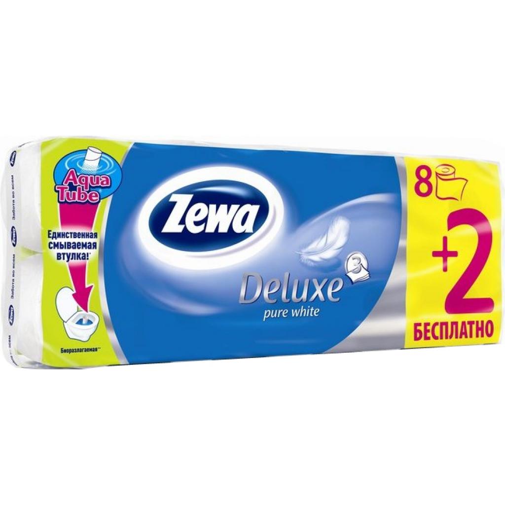 Туалетний папір Zewa Deluxe 3-шаровий Білий 10 шт (7322540541687) - зображення 1