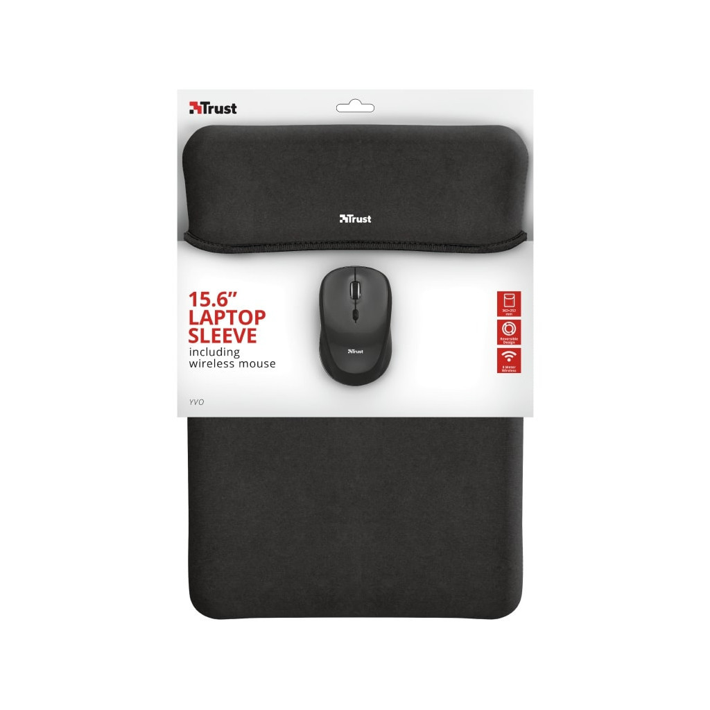 Чохол до ноутбука Trust 15.6" Yvo Mouse & Sleeve Black + mouse (23449) - зображення 10