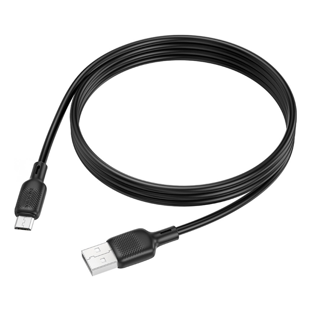 Дата кабель USB-C to USB-C 1.0m 60W silicone black BOROFONE (6941991115455) - зображення 1