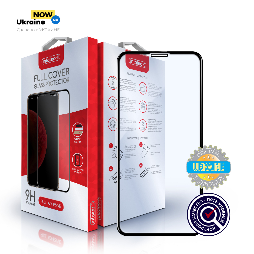 Скло захисне Intaleo Full Glue Apple iPhone 11 Pro Max Black (1283126496325) - зображення 1