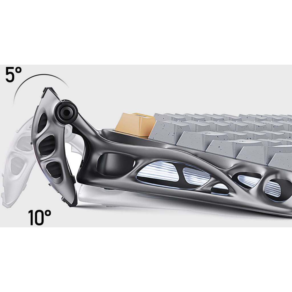 Клавіатура GravaStar Mercury K1 Pro TKL Wireless/Bluetooth/USB UA Grey (GSK1PRO_GRY) - зображення 9