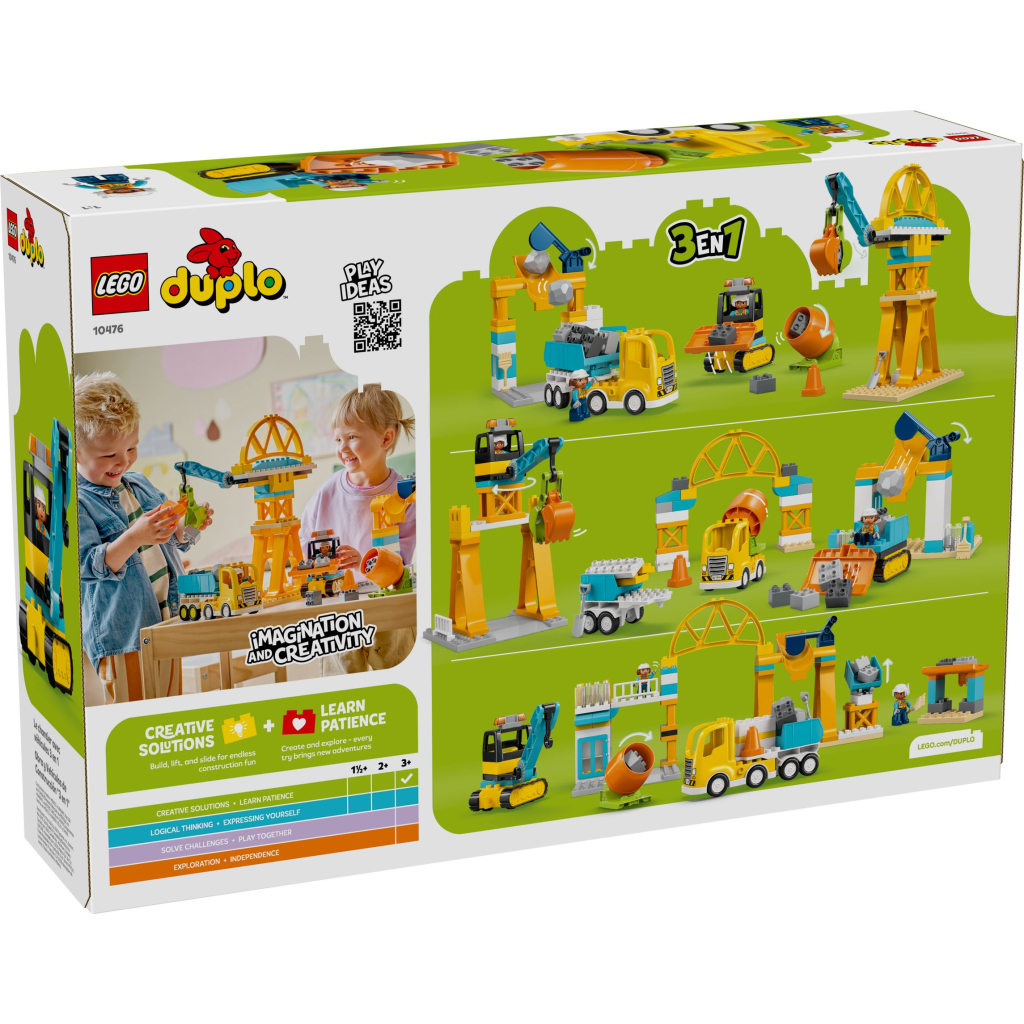 Конструктор LEGO DUPLO Town 3-в-1 Будівельний майданчик і техніка (10476) - зображення 8