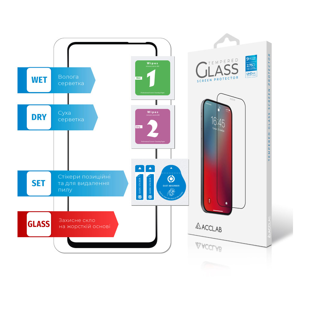 Скло захисне ACCLAB Full Glue Tecno Spark 8p (1283126533136) - зображення 7