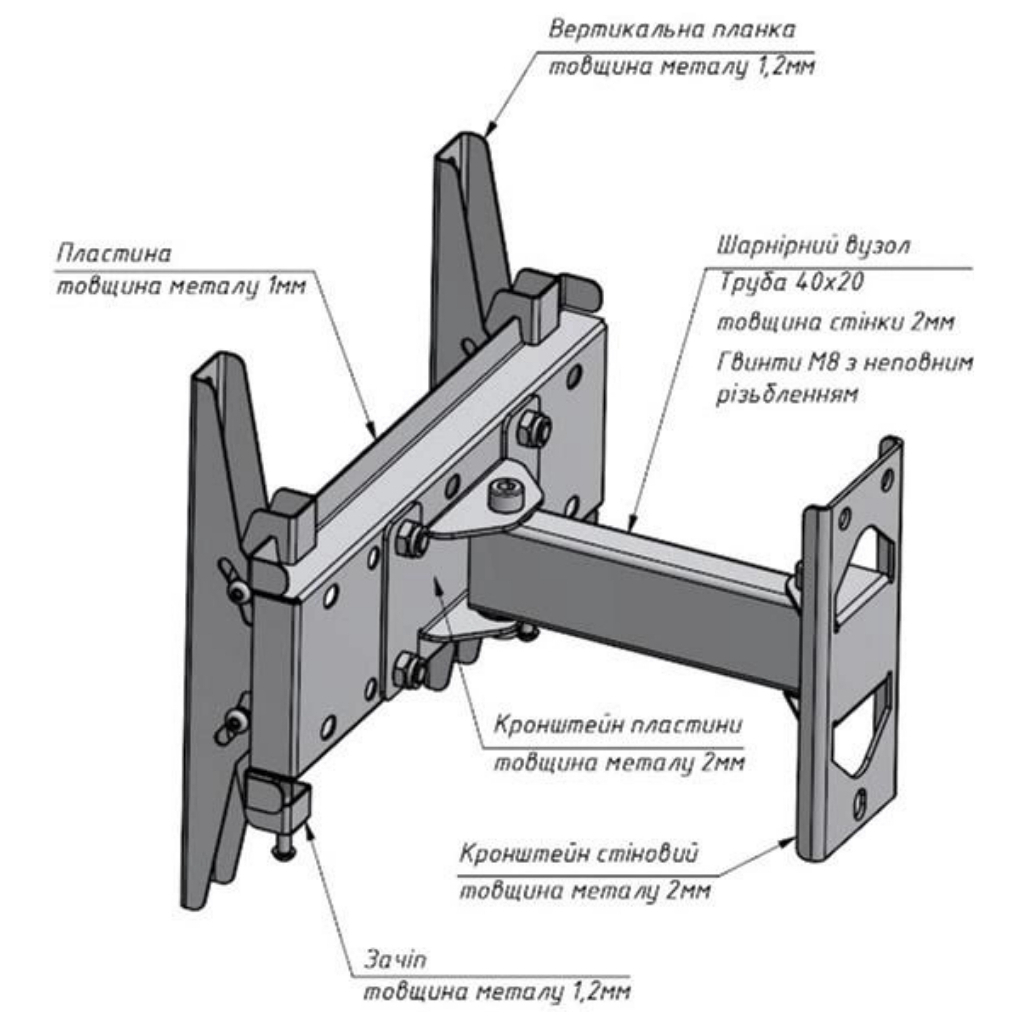 Кронштейн Charmount TV02T-R2 White - зображення 7
