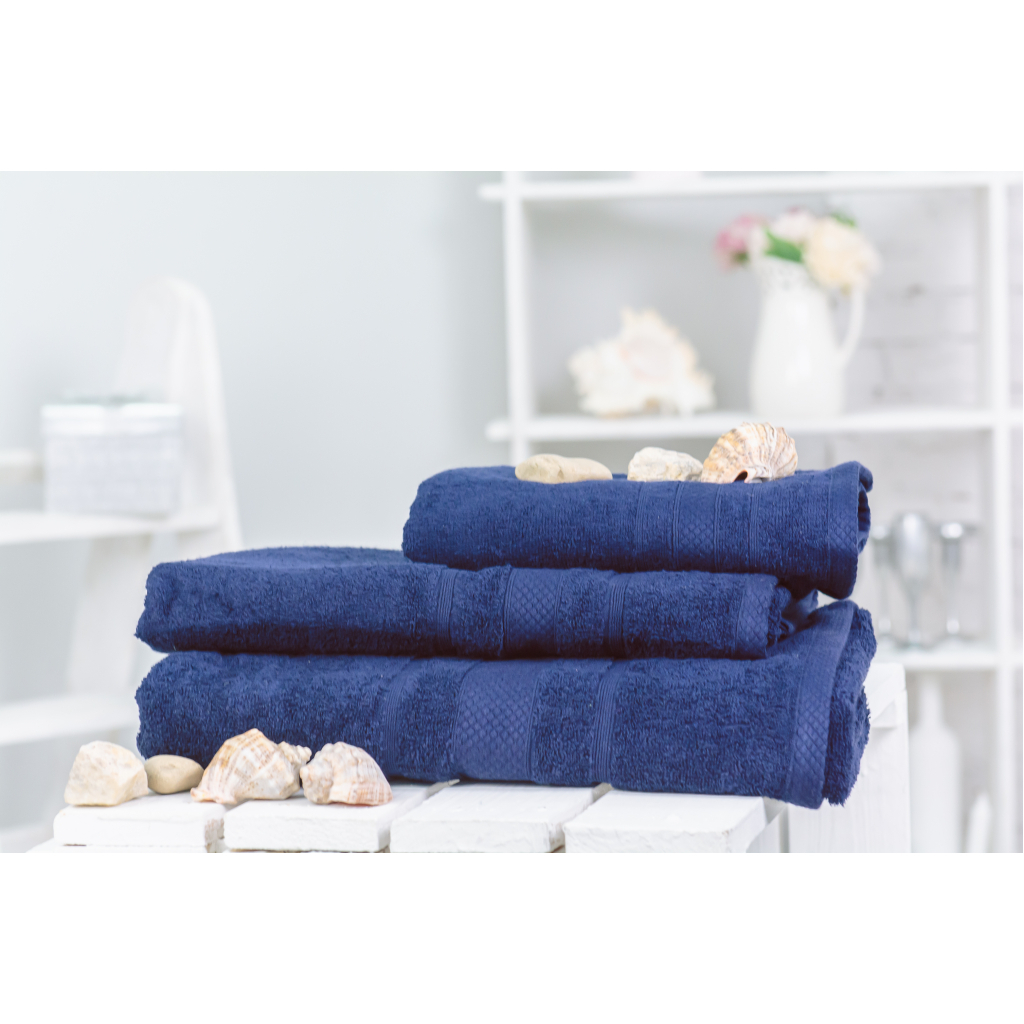 Рушник MirSon набір банних 5073 Elite SoftNess Darkblue 50х90, 70х140, 100x150 (2200003960938) - изображение 2